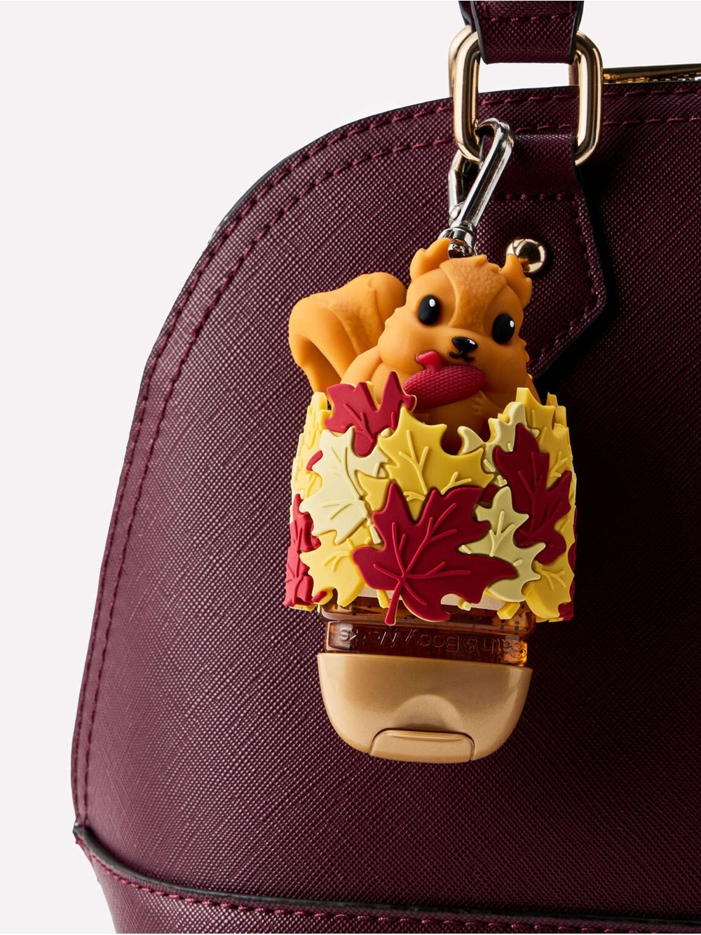🍁 NWT Bath and Body Works Squirrel and Leaves PocketBac Holder 🐿️